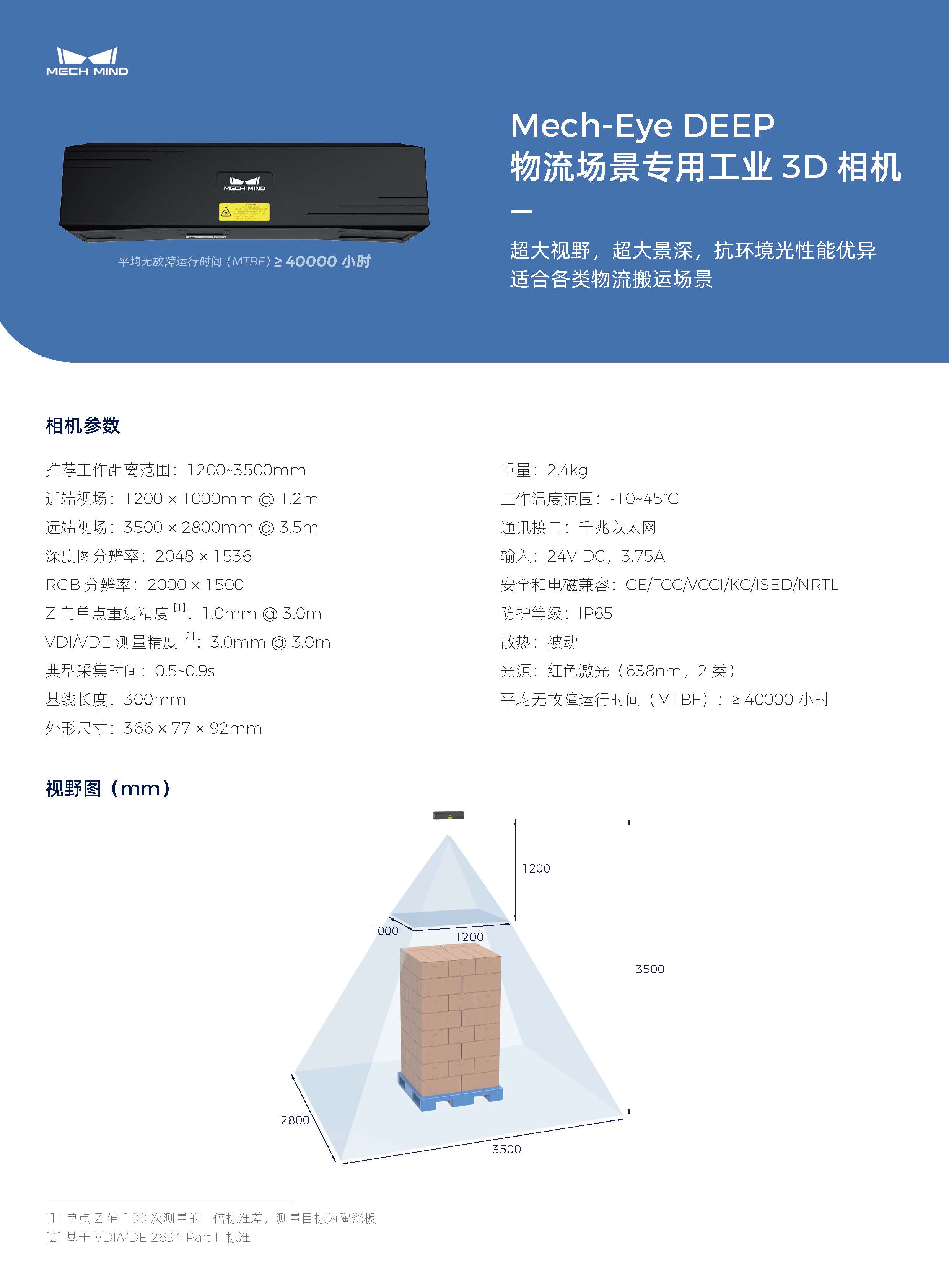 【單頁】Mech-Eye DEEP 物流場景專用工業3D相機