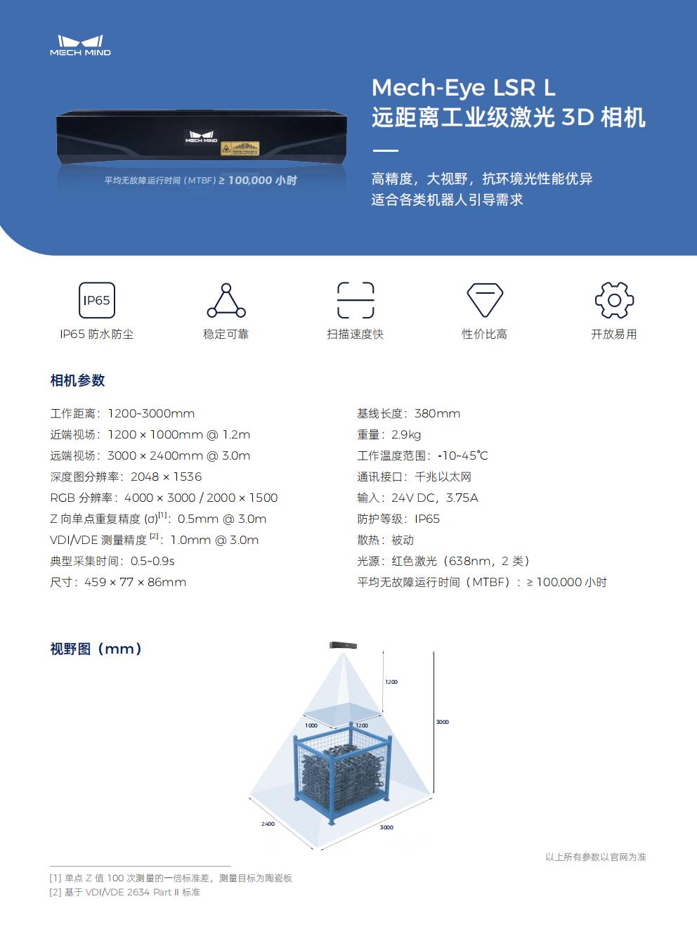 【單頁】Mech-Eye LSR L 遠(yuǎn)距離工業(yè)級(jí)激光3D相機(jī)