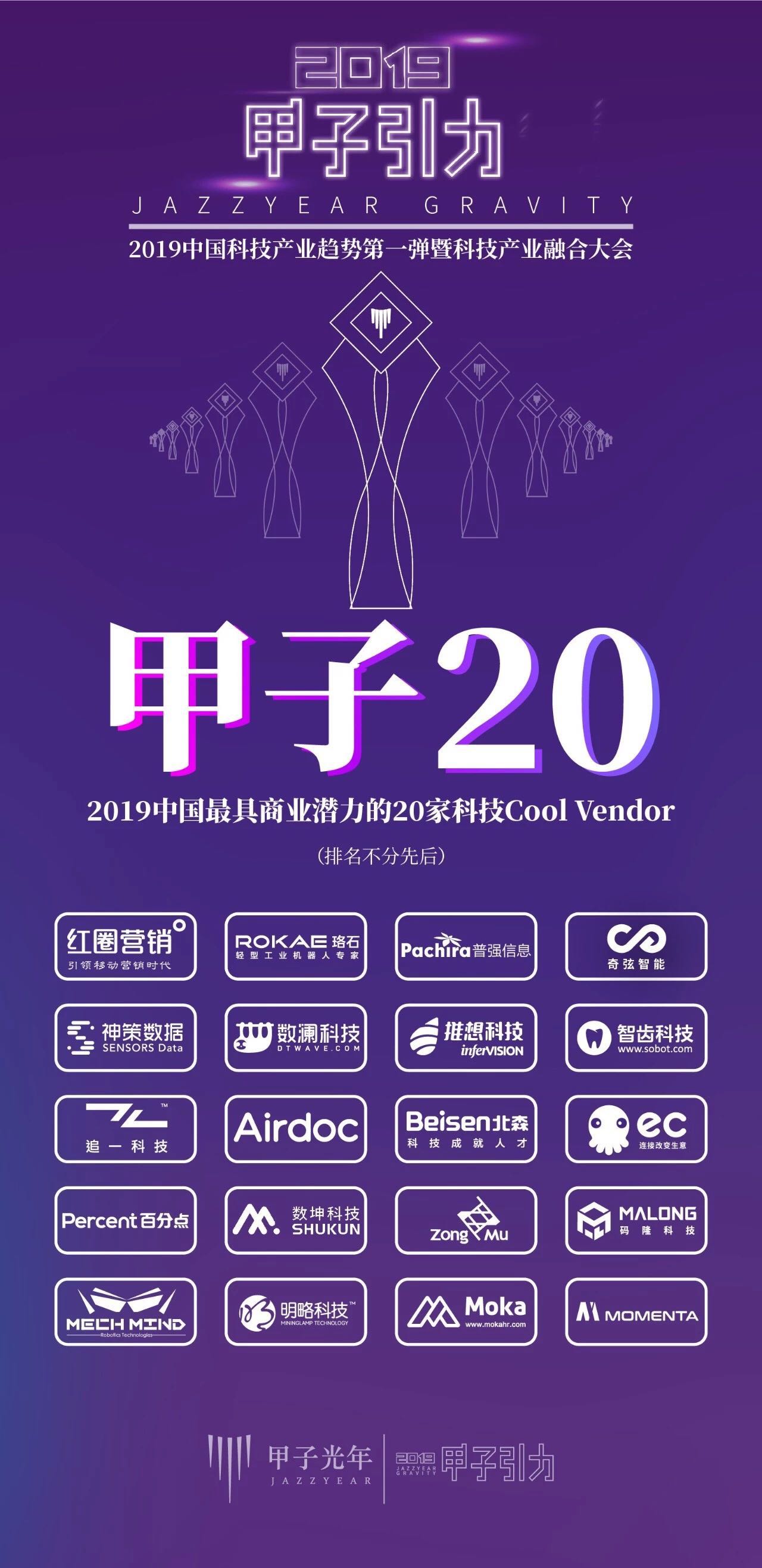 梅卡曼德榮獲“甲子20”——2019中國最具商業(yè)潛力的20家Cool Vendor 梅卡曼德榮獲“甲子20”——2019中國最具商業(yè)潛力的20家Cool Vendor