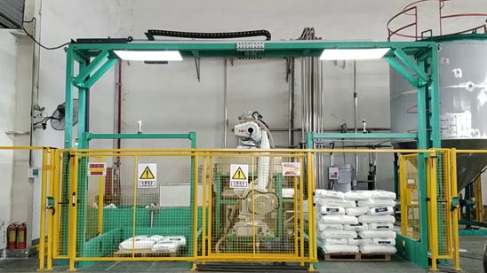 AI視覺引導麻袋拆垛|某大型化工廠