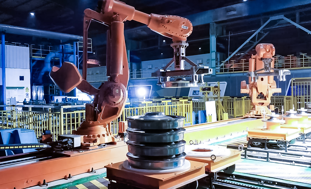 AI視覺引導(dǎo)火車輪抓取上料 | 某大型火車輪制造廠