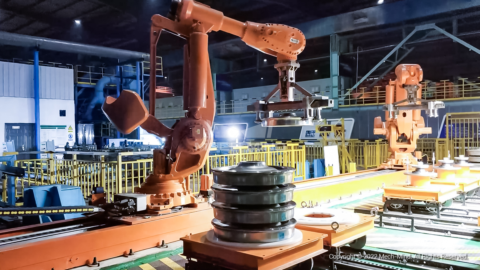 視覺(jué)引導(dǎo)火車(chē)輪抓取上料 | 某大型火車(chē)輪制造廠 視覺(jué)引導(dǎo)火車(chē)輪抓取上料 | 某大型火車(chē)輪制造廠