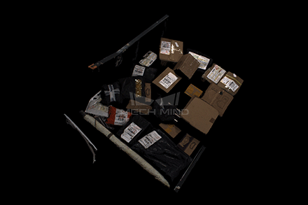 隨意擺放的真實快遞包裹