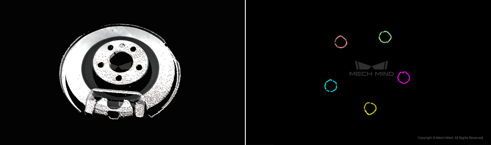 剎車盤點(diǎn)云圖及安裝孔匹配 剎車盤點(diǎn)云圖及安裝孔匹配